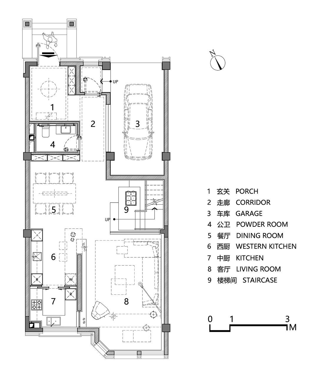 天津招商贝肯山橡实园别墅样板间平面图1F.png